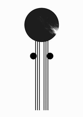 Abstract Black and White Art