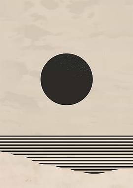 Minimalist Sun and Horizon