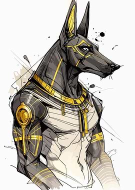 Anubis Sketch Art