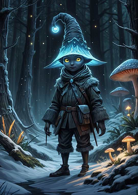Forest Spirit with Glowing Hat