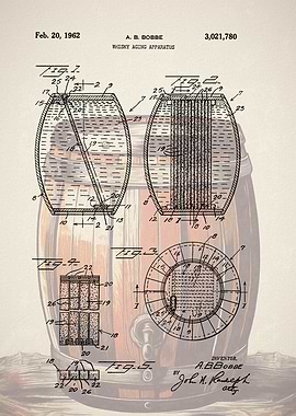 Whiskey Aging Barrel Patent