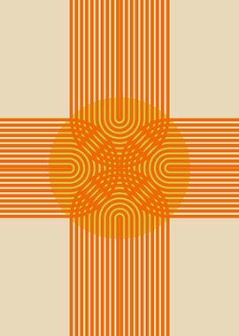 Interconnections Abstract Geometric Art