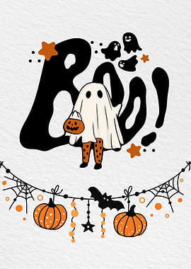 Boo! Halloween Ghost