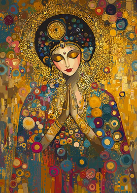 Golden Woman in Prayer