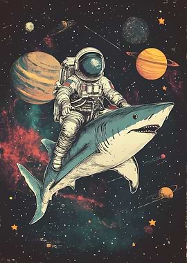 shark space astronaut