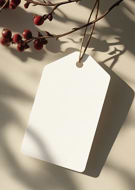 Blank Gift Tag Mockup