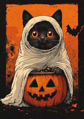 Halloween Cat Ghost