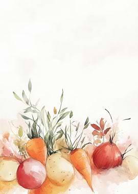 Watercolor Vegetables