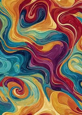Abstract Swirling Vibrant Colors