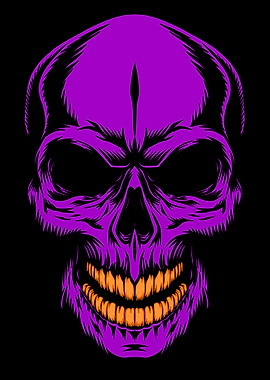 Purple Skull Illustration