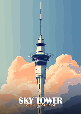 Sky Tower New Zealand Poster