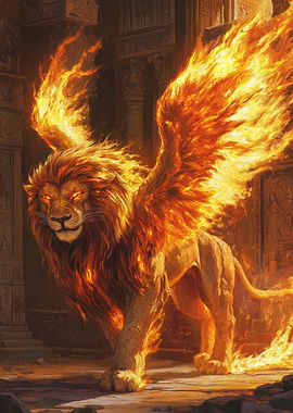 King of Flames Lion