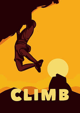 Rock Climbing Silhouette