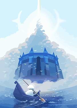 Floating Castle and Boat