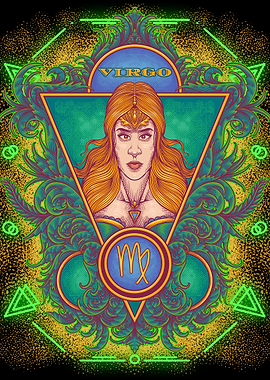 Virgo Zodiac Sign Art