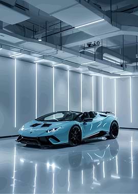 Blue Lamborghini