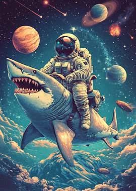 shark space astronaut