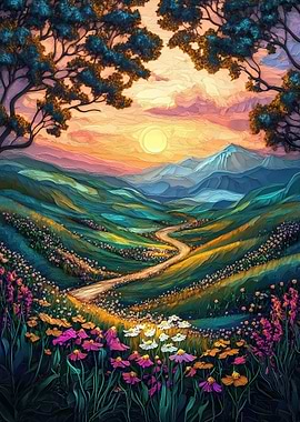 Sunset Mountain Path