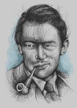Gregory Peck in Scribble art