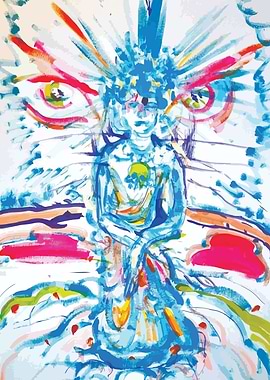 Abstract Watercolor Figure