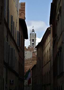 Italian Alleyway with Bell Tower