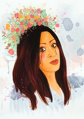 Woman with Floral Crown