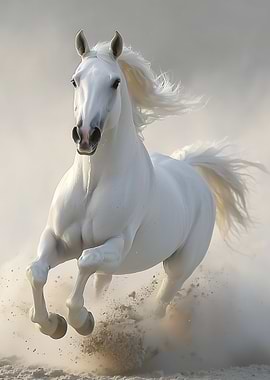 White Horse Running