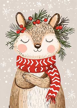 Cute Christmas Squirrel
