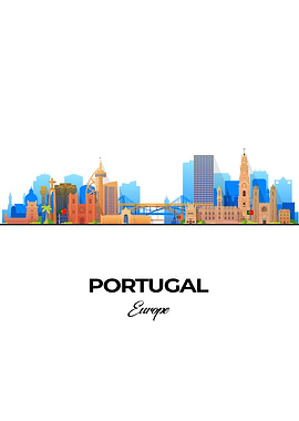 Portugal Skyline Illustration