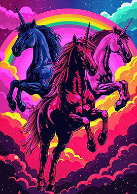 Three Unicorns in the Sky