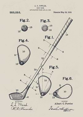 Golf Club Patent Illustration