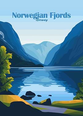 Norwegian Fjords Poster