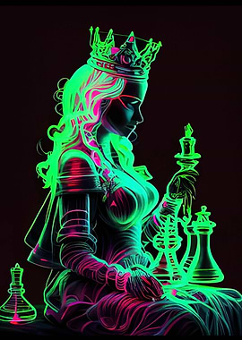 Neon Queen Chess
