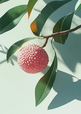 Lychee Fruit on Branch