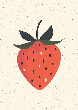 Red Strawberry Illustration