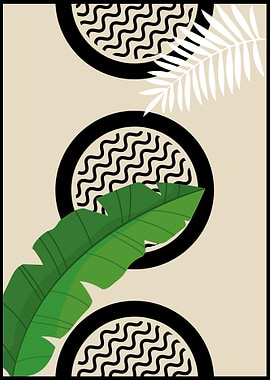 Tropical Leaf &amp; Geometric Art