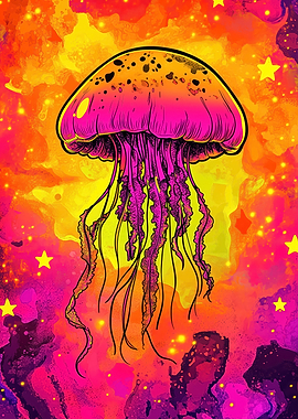 Neon Jellyfish Galaxy