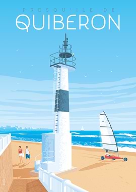 Quiberon France Travel Poster