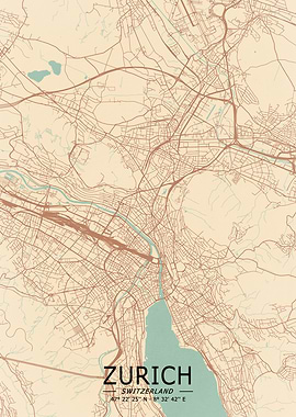 Zurich Vinted City Map