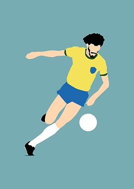 Soccer Player Socrates in Action