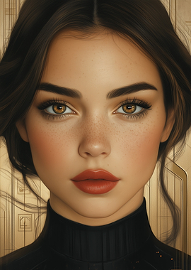 Woman with Golden Eyes