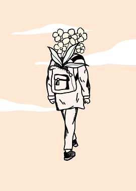 Flower Head Walking