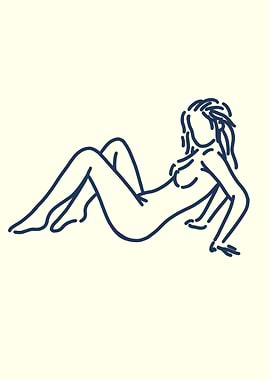 Line Art Woman