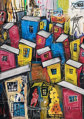 Abstract Cityscape Painting