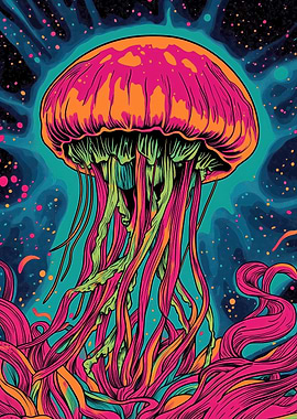 Psychedelic Jellyfish Art