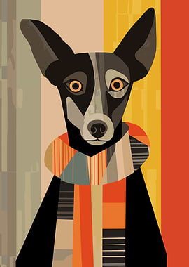 Geometric Dog Portrait