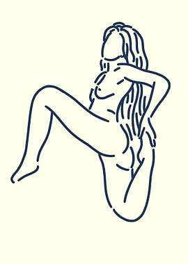 Line Art Woman Figure