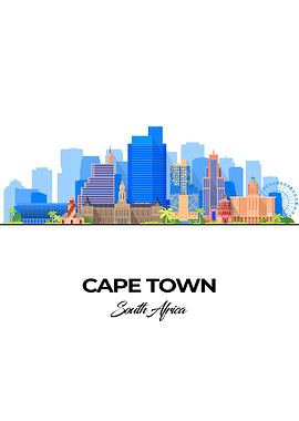 Cape Town Skyline Illustration