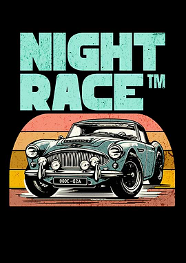 Night Race Vintage Car