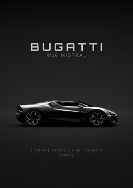 2024 Bugatti w16 Mistral - Specs